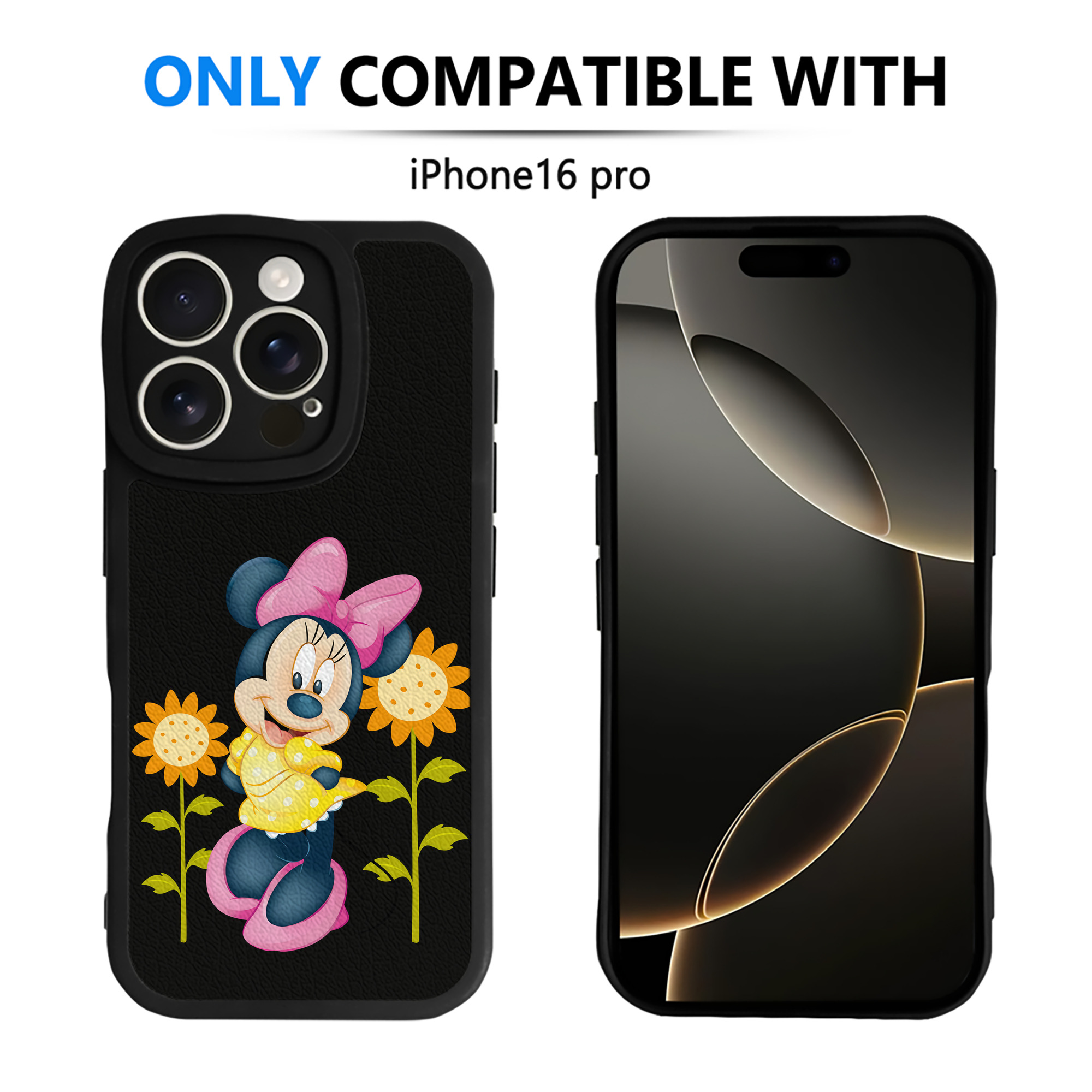（画像用） ミッキーマウス Mickey Mouse 【iPhone 16シリーズ対応】シリコンスマホケース（レザー調） 材質：シリコン